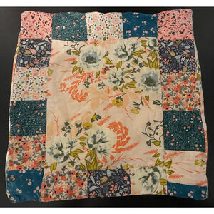 Vintage Handmade Patchwork Throw Pillow Cover Envelope Closure Cottagecore 70s